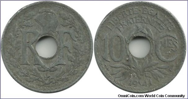 France 10 Centimes 1941