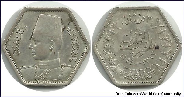 Egypt 2 Piastres 1944