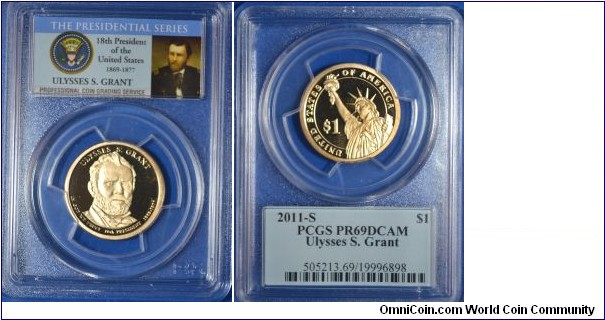Ulysses S. Grant Presidential Dollar - PR69DCAM
