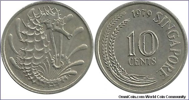 Singapore 10 Cents 1979