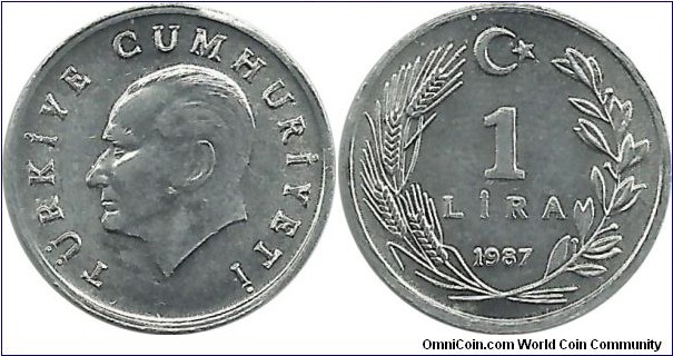 Türkiye 1 Lira 1987