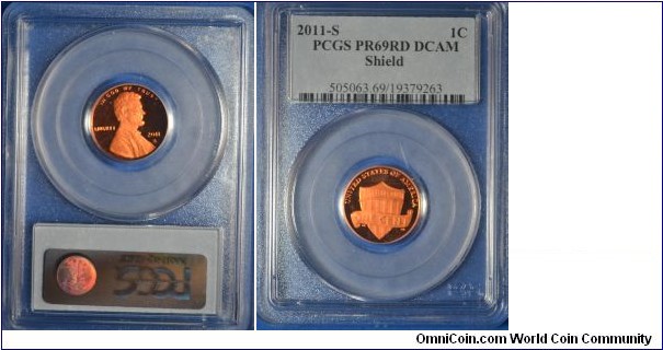 Lincoln Cent - copper over zinc with Union Shield reverse