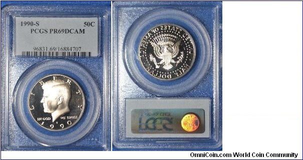 Kennedy Half Dollar PR69DCAM - part of my 1990 Proof Set