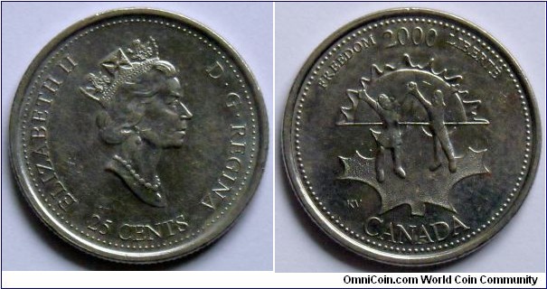 25 cents.
2000, Freedom