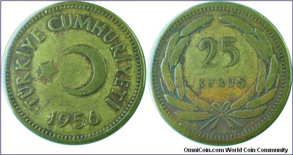 Turkey25Kurus-km886-1956