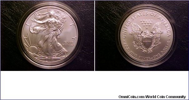 Standard 2011 Silver Eagle minted in San Francisco as part of the 25th Anniversary set!