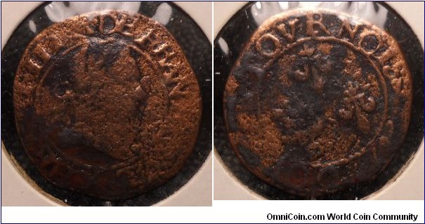 french double tournois illegible date-metal detector find in UK