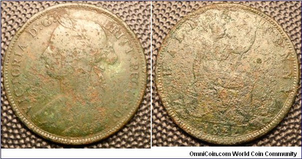 half penny-metal detector find in UK