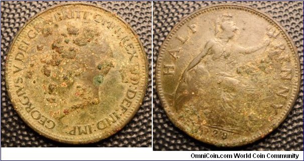 half penny-metal detector find in UK