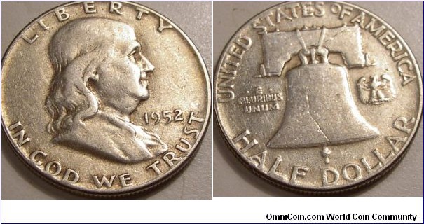 1952 franklin half dollar