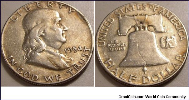 1954 franklin half dollar