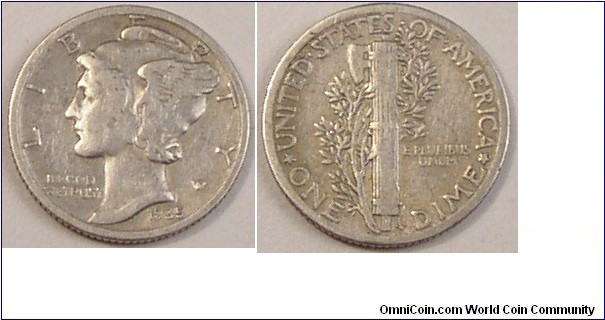 1935 Mercury Dime