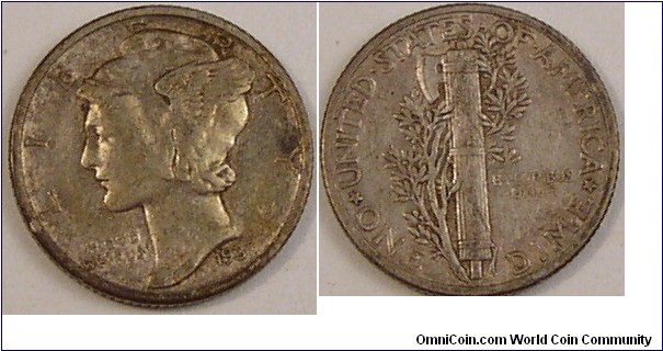 1937 Mercury Dime