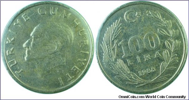 Turkey100Lira-km967-1988