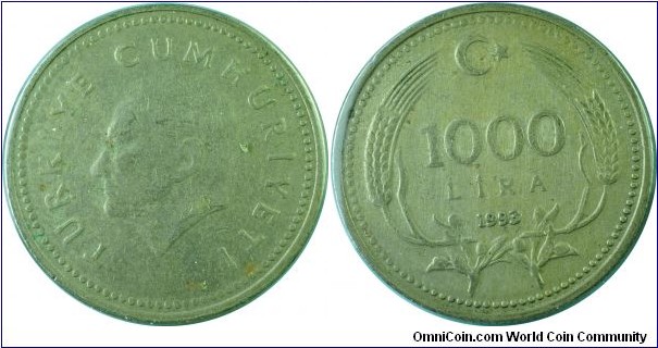 Turkey1000Lira-km997-1993