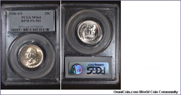 Washington Quarter S/S RPM FS-501. Certified by PCGS