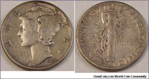 1944 D Mercury Dime