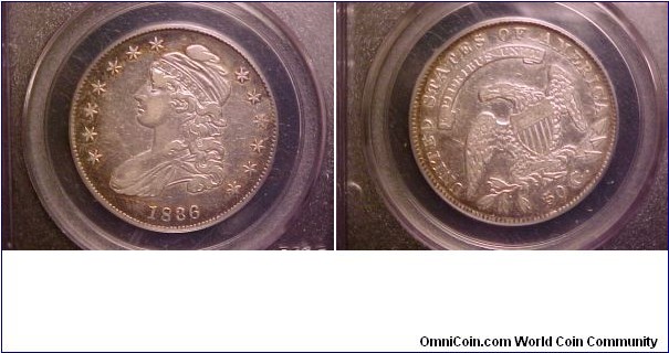 This is a cleaned example of the Redbook variety 1836/1336, but a relatively common die marriage, O-108 (R.1).  It has been cleaned, but it is starting to retone a bit around the edges.