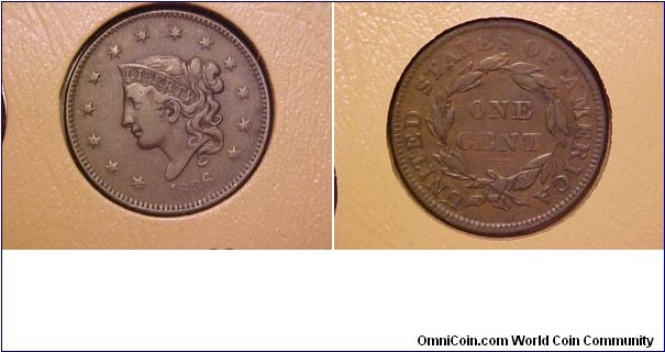 A nice VF/XF example of the Matron Head large cent.