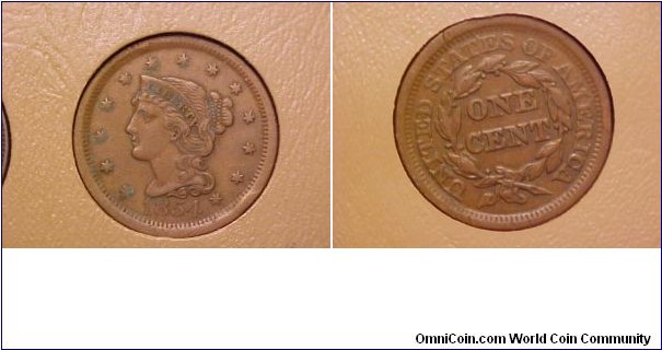 A nice VF braided hair large cent, toward the end of the run.