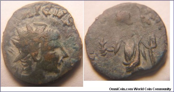 Barbarous 	Tetricus II C PIV ESV TETRICS CAES, radiate draped bust right / PRINC IVVENT, prince standing left holding branch & sceptre