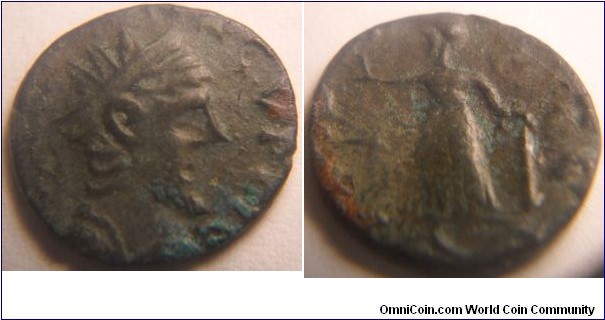 Barbarous Tetricus II AE Antoninianus. IMP C TETRICVS CAE, radiate, draped & cuirassed bust right / PAVX AVG, Pax standing left holding branch & sceptre.