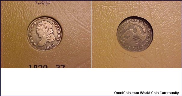 A nice 1830 half dime for the type set.