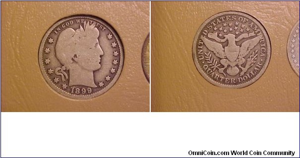 A well used Barber quarter from the type set.