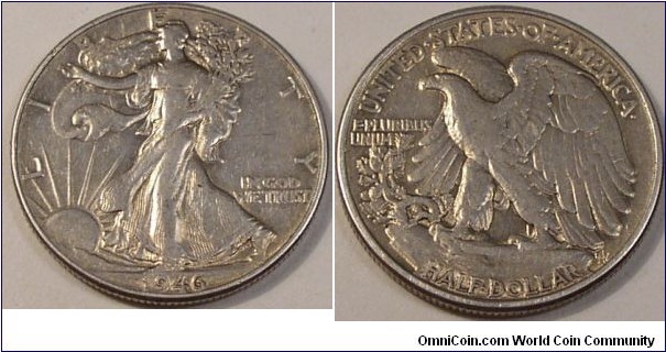 1946 Walking Liberty Half Dollar