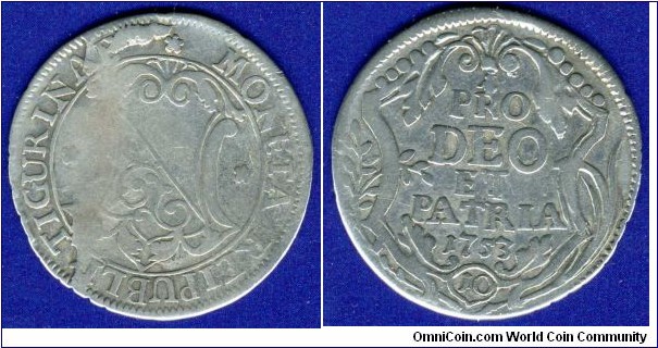 10 schillinge (1/4 Gulden).
Zürich.


Ag.