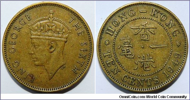 George VI Ten cents