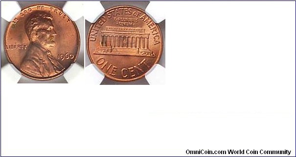 1960 Large Date 1C MS64 RD