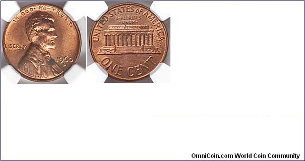 1960D Large Date 1C UNC Details OBV Corrosion