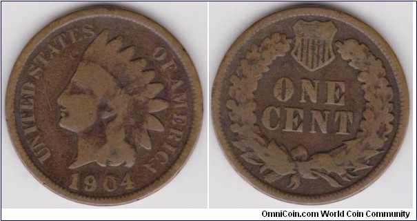 1904 Indian Head Cent