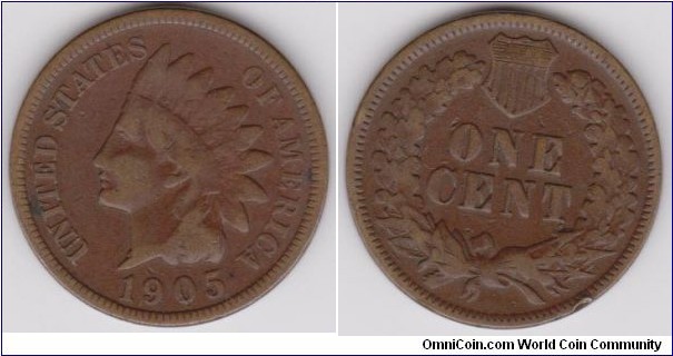 1905 Indian Head Cent