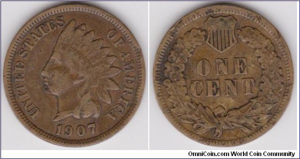 1907 Indian Head Cent