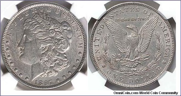 1897 Morgan Silver Dollar