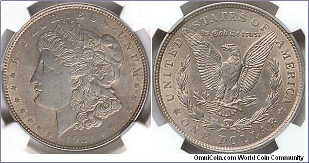 1921 Morgan Silver Dollar