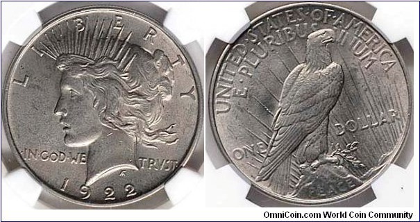 1922 Peace Dollar