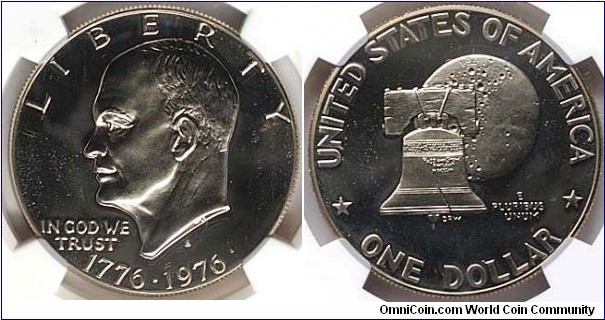 1976 S Silver  EISENHOWER DOLLAR PF68 Cameo