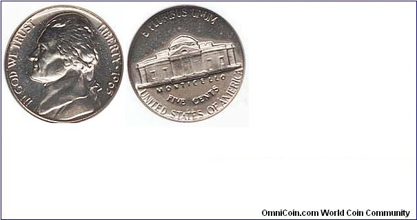 1965 SMS 5C MS66 JEFFERSON FIVE CENT