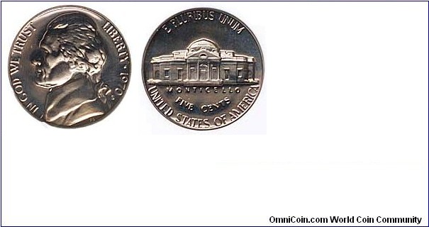 1970 S PF68 JEFFERSON FIVE CENT