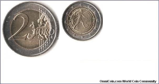 Commemorative 2euro-2.500 A.C Marathon