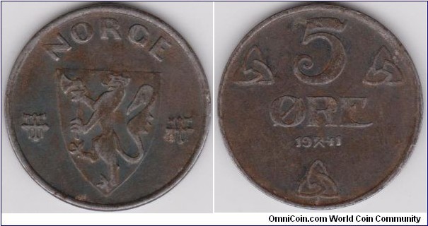 Norway 1941 5 Öre