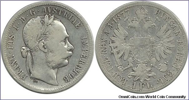 AustroHungary 1 Florin 1877