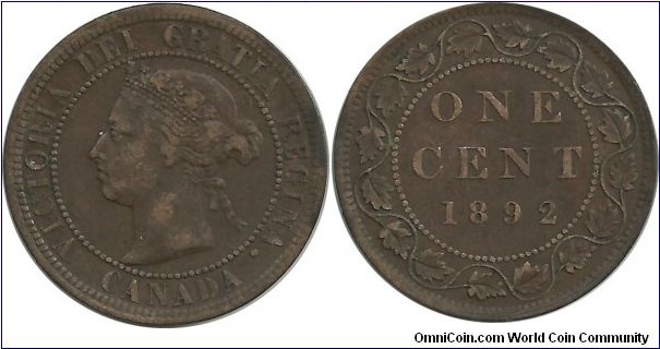 Canada 1 Cent 1892