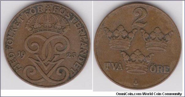 1925 Sweden 2 Öre