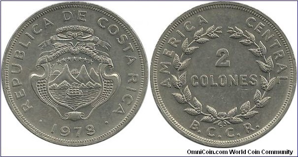 Costa Rica 2 Colones 1978