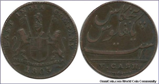 India- Madras Presidency V Cash 1803