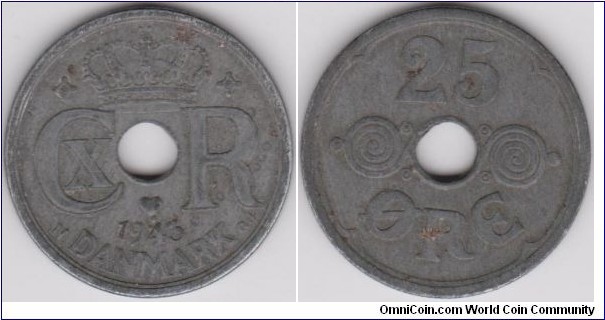 Danmark 1943 25 Öre
